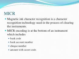 MICR Clearing